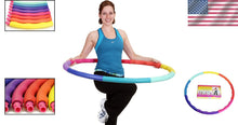 Load image into Gallery viewer, Large 41.5" Weighted Hula Hoop - Rainbow Colors for Adults - GS Certified