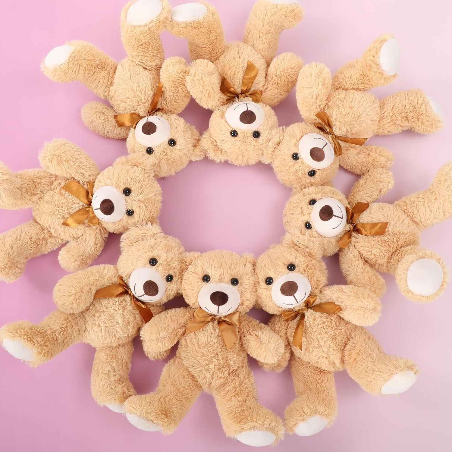 Adorable 13Pcs Bulk Soft Teddy Bears - Perfect for Celebrations & Events