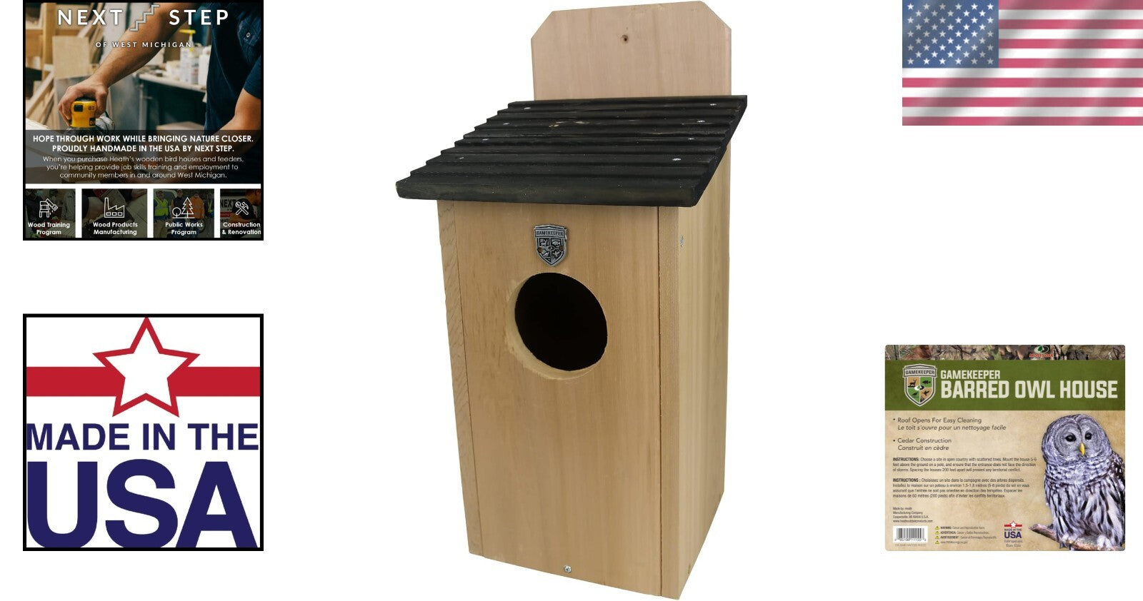 Elevate Your Yard with a 22.5" Cedar Barred Owl House - Perfect for Pest Control