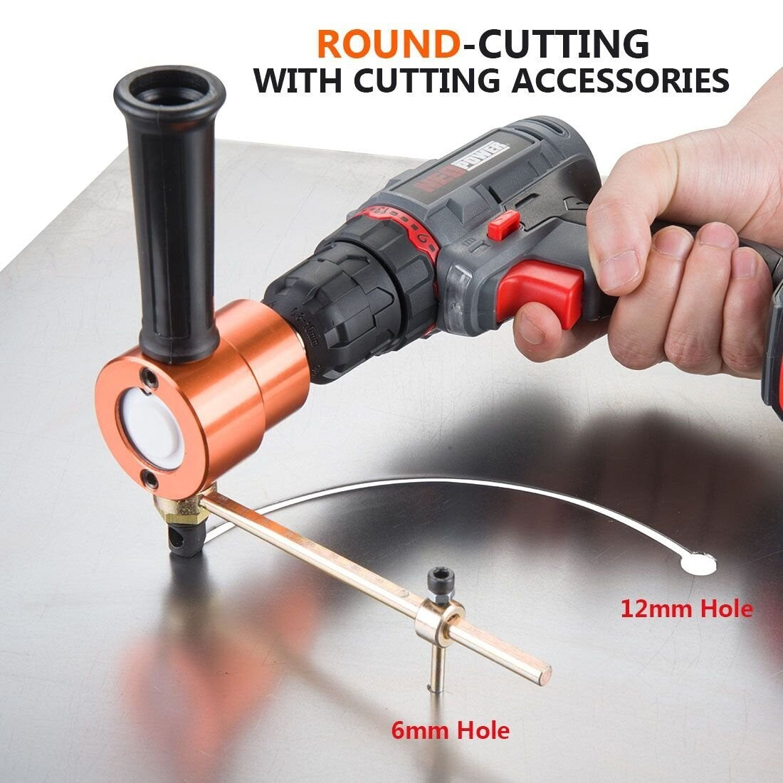 Versatile Metal Cutter with Double Cutting Head and Extra Accessories Included