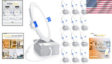 Load image into Gallery viewer, IC Rated 12-Pack 6 Inch LED Recessed Ceiling Lights - Damp Rated Quality