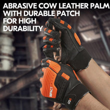 Load image into Gallery viewer, X-Large Heavy Duty Leather Work Gloves - Impact Resistant &amp; Touchscreen Ready