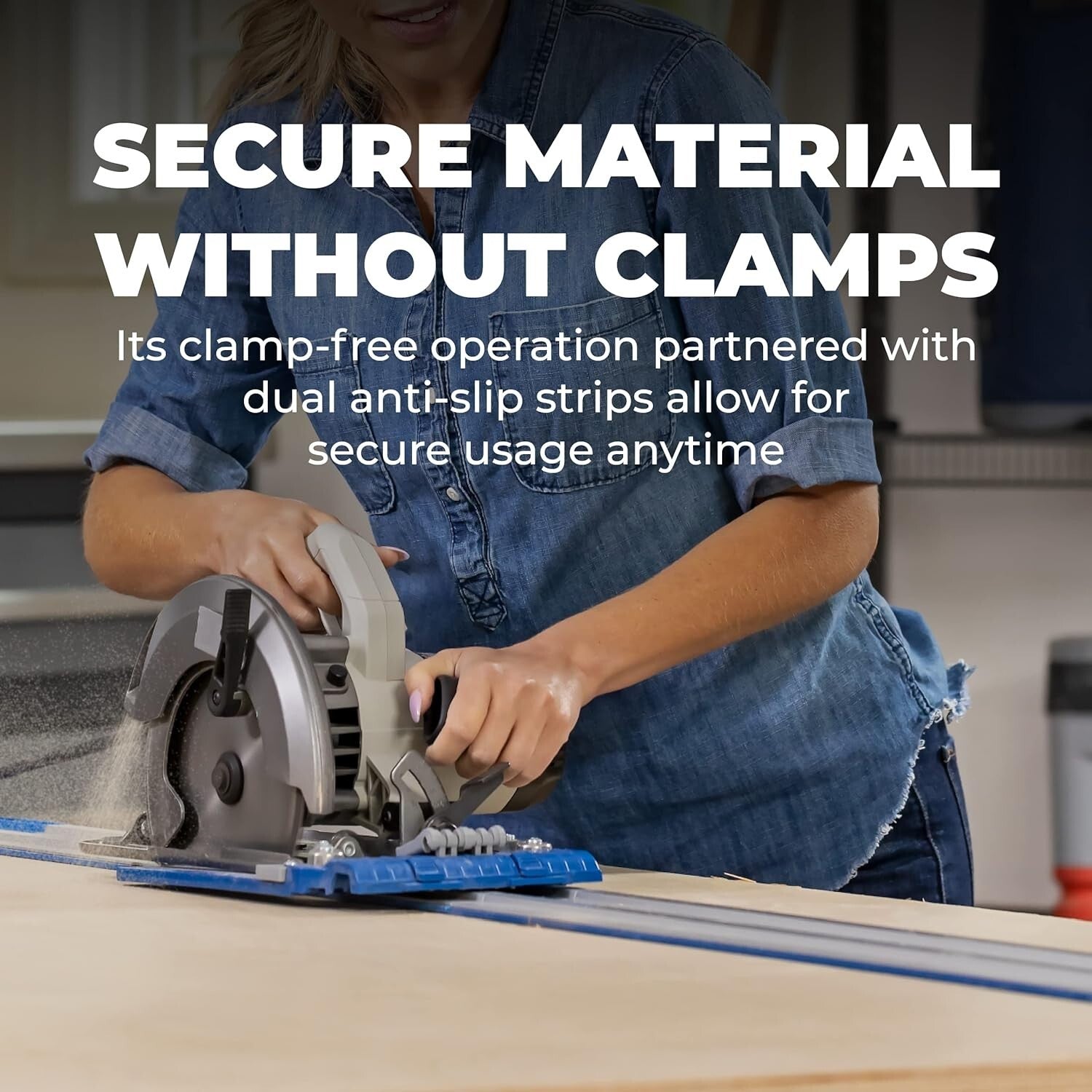 Versatile Track Saw Guide with 26.5" Aluminum Tracks - Ideal for Woodworking