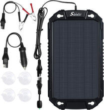 Load image into Gallery viewer, Waterproof Solar Battery Maintainer - 12V Charger for Cars, Trucks &amp; Marine