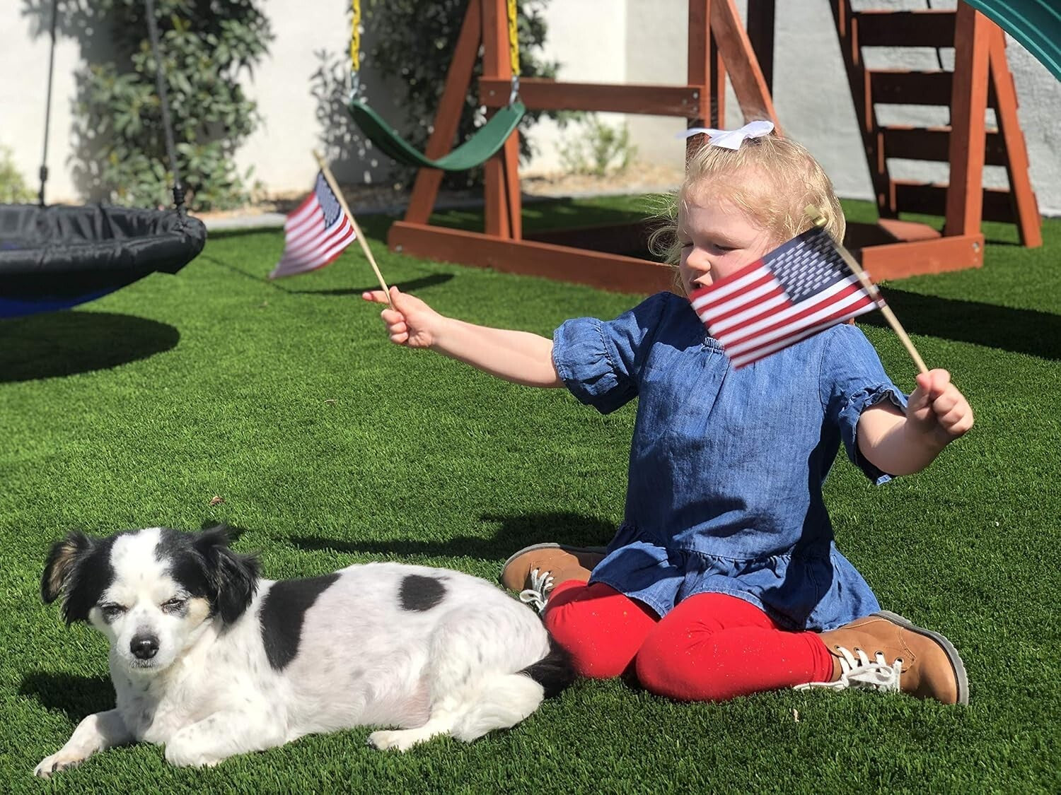 Durable 4"x6" American Flags on Stick - Perfect for Independence & Memorial Days