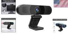 Load image into Gallery viewer, 3 in 1 1080P Webcam with Built-in Speakers, Microphones &amp; Low Light Correction
