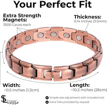 Load image into Gallery viewer, Premium Quality Copper Magnetic Anklet for Wellness - Adjustable Design