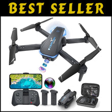 Load image into Gallery viewer, Portable Foldable Quadcopter Drone with 1080P Camera - Ideal for Fun Adventures