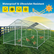 Load image into Gallery viewer, Easy Assembly 10x20FT Metal Poultry Cage with Waterproof Cover for Outdoor Use