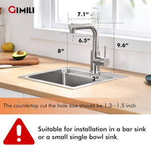 Load image into Gallery viewer, Sleek Brushed Nickel Kitchen Sink Faucet with 360° Swivel &amp; Pull-Down Sprayer
