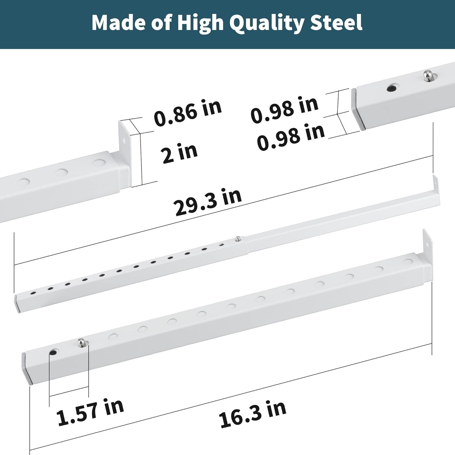 Adjustable Steel Window Security Bars (Set of 4) for Safety & Burglar Prevention
