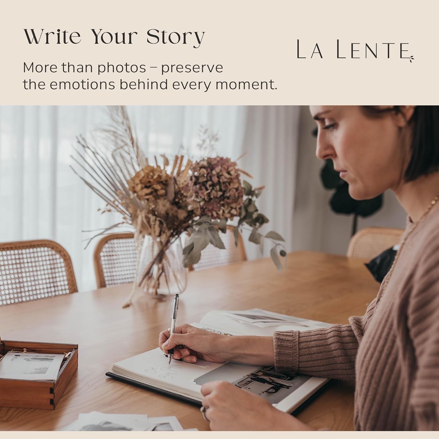 Classic Floral Scrapbook - 11.8" x 13" - Perfect for Weddings & Family Memories