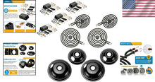 Load image into Gallery viewer, Complete Range Oven Repair Set: Electric Elements + Receptacle Kit &amp; Drip Bowls