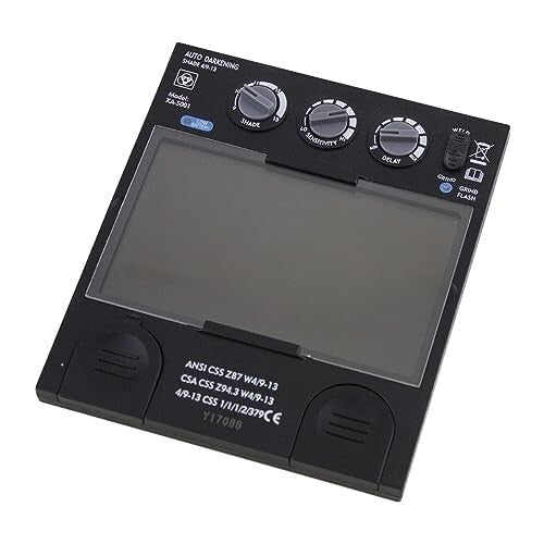 Auto-Darkening Welding Helmet with Blue Lens - Weld and Grind Modes Included