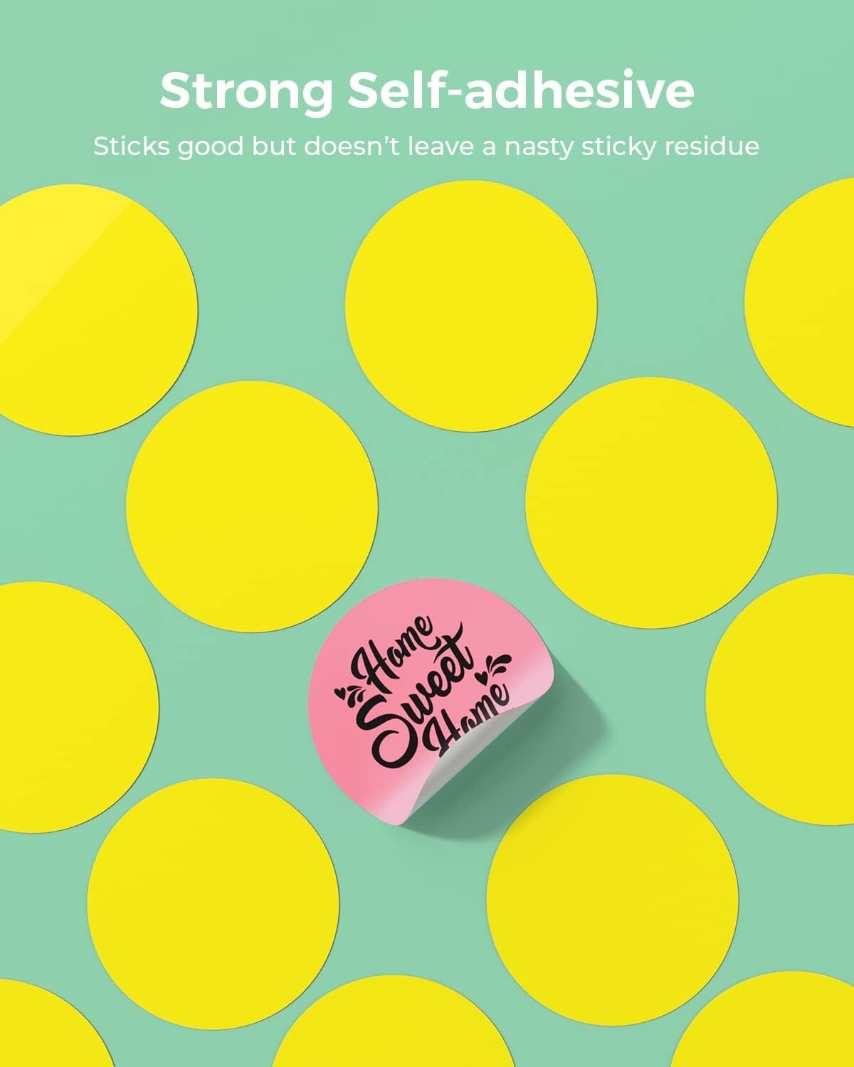 Multi-Purpose 2" Circle Color Thermal Sticker Labels - 4500 Self-Adhesive Rolls