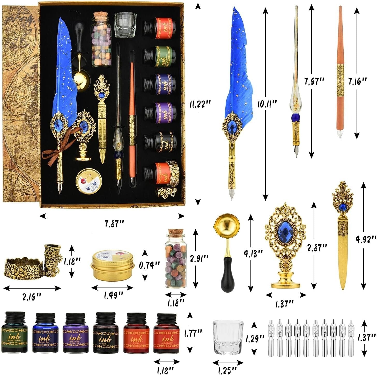 Elegant Quill Pen Set - Feather Dip Pen & Accessories for Smooth Calligraphy