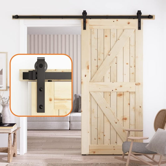 6FT Sliding Barn Door Hardware - Quiet, Smooth Operation, Easy Installation