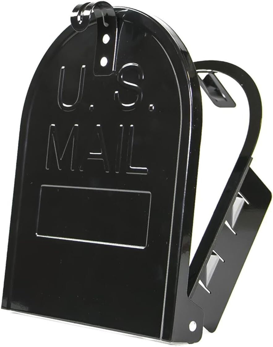 Durable Black Metal Mailbox Door for USPS / Snap-in Replacement - 11" x 14"