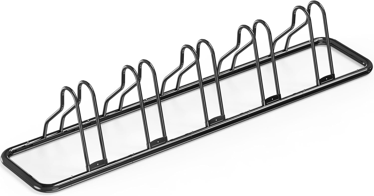 5-Compartment Bicycle Parking Rack - Easy Assembly & Sturdy Powder Coated Finish