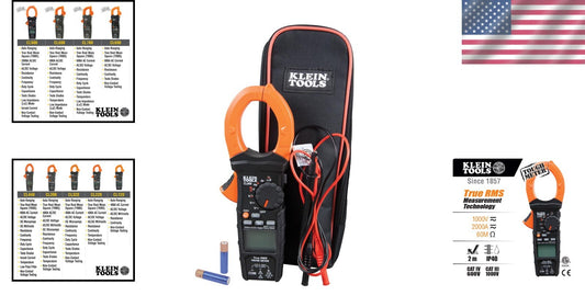 Versatile Digital Clamp Meter with True RMS and Auto-Ranging, 2000A Capacity