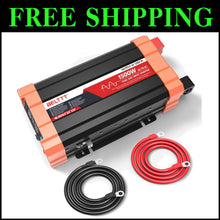 Load image into Gallery viewer, Efficient 1500W DC to AC Inverter with Dual Sockets &amp; USB - Perfect for Camping