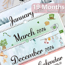 Load image into Gallery viewer, Beautiful Watercolor Extra Large Wall Calendar 2025 - 36x24 Planning Masterpiece