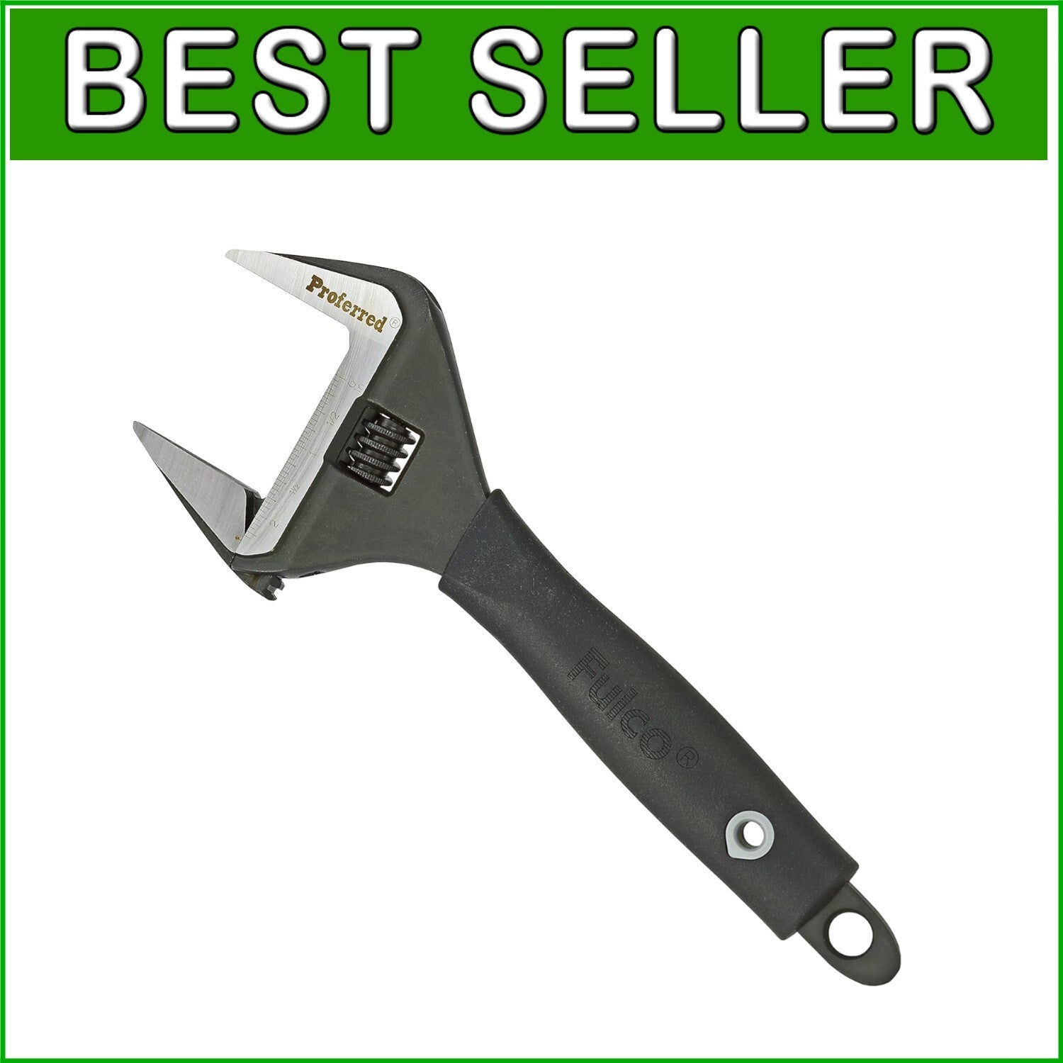 Adjustable Plumbing Wrench - Black Phosphate Finish, 12-Inch, 2.44" Jaw Opening