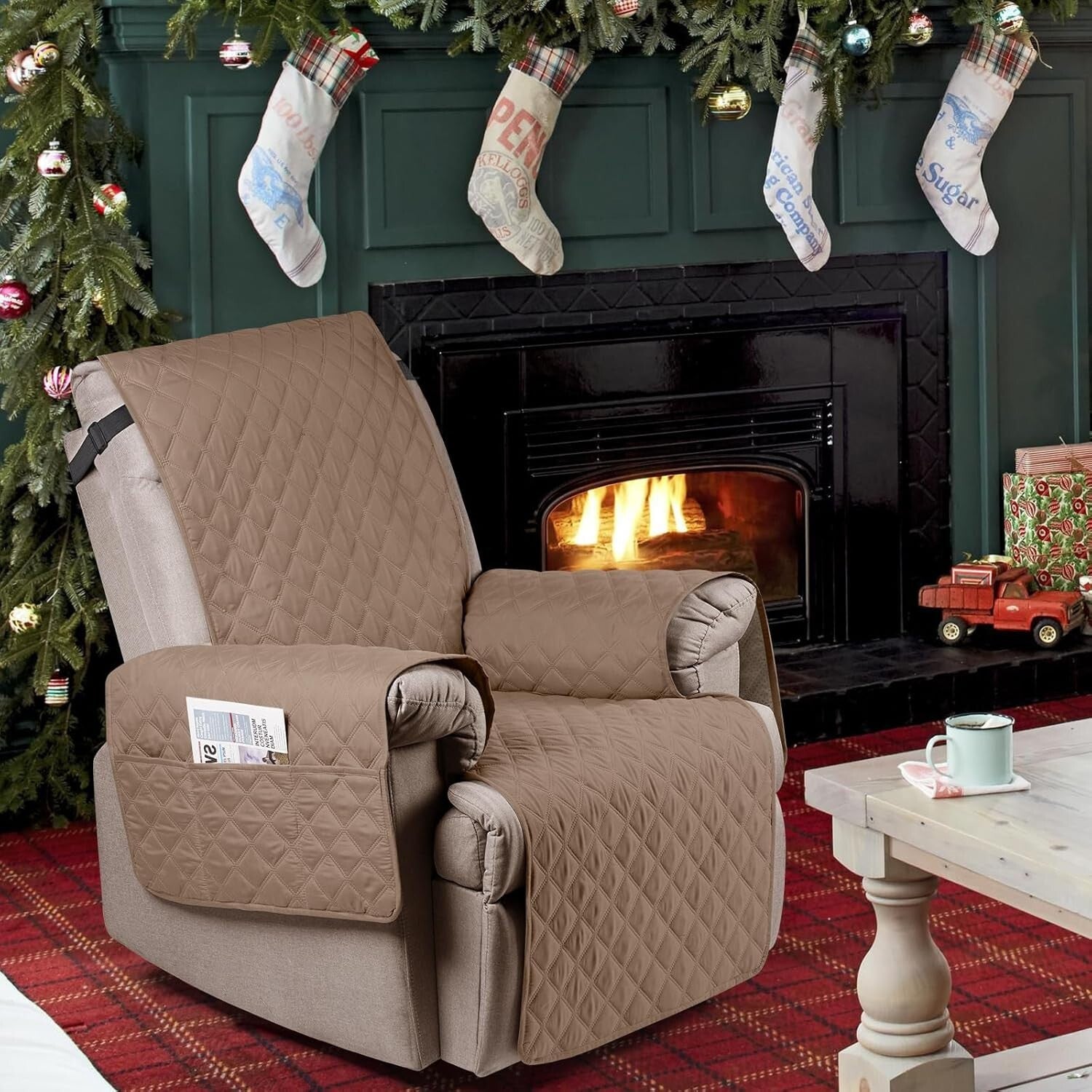 Elegant 100% Waterproof Recliner Chair Cover - Perfect for Families & Pets, 23"