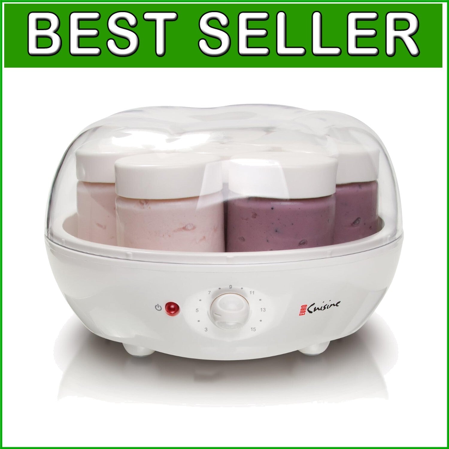 Create Probiotic-Rich Homemade Yogurt: Automatic Maker with Timer & Storage Jars