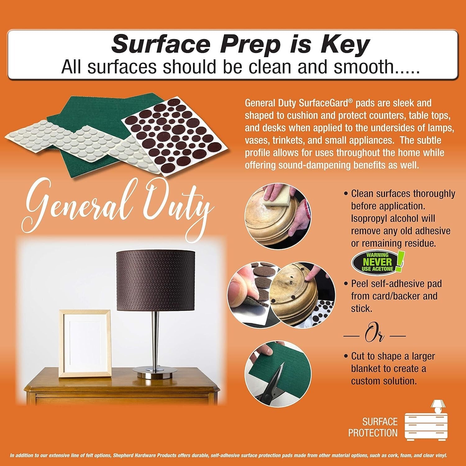 46-Pack Self-Adhesive Round Felt Pads for Scratch Resistance on All Surfaces