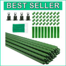 Load image into Gallery viewer, 26 Durable Plastic-Coated Plant Support Stakes - Ideal Trellis for Vegetables