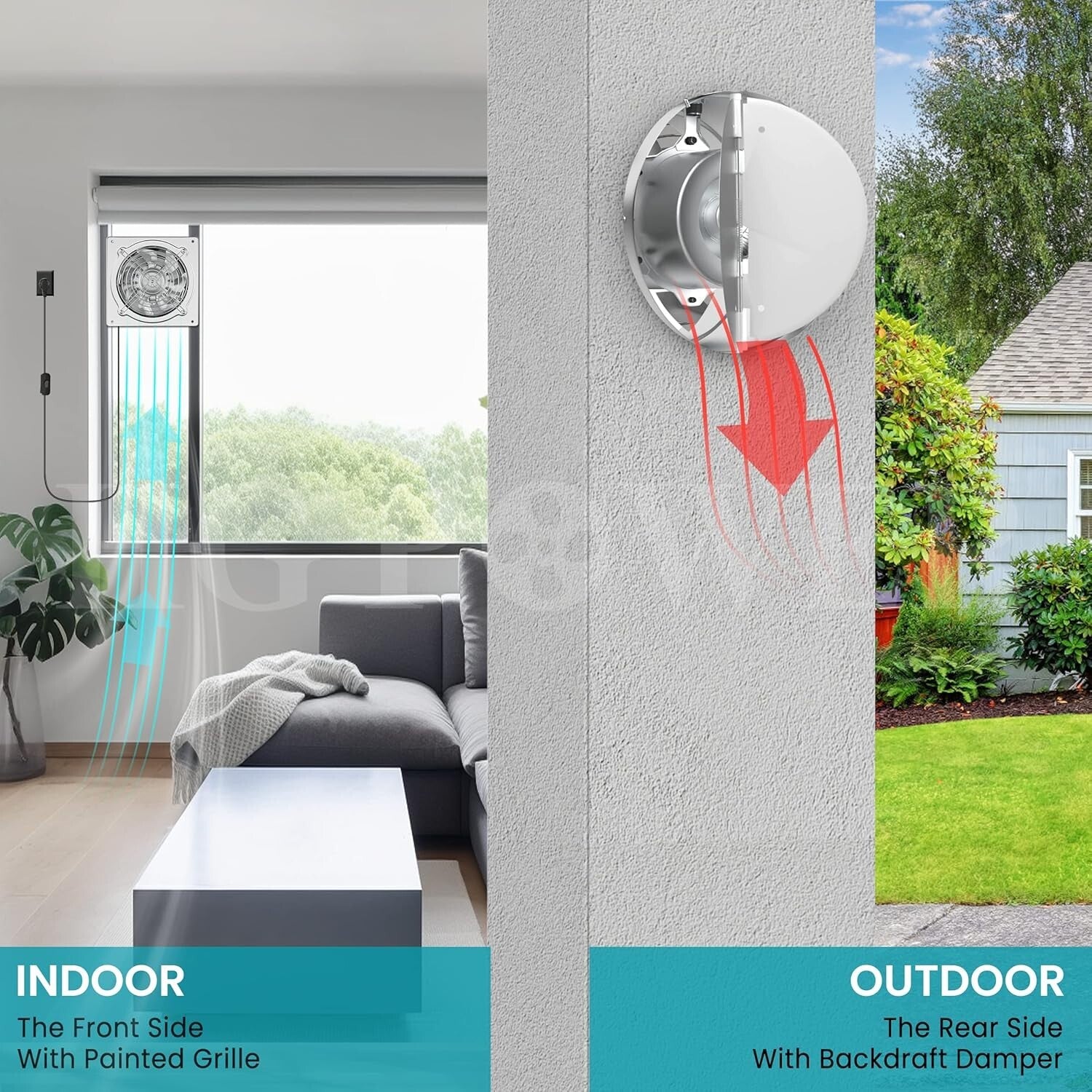 Water-Resistant 10-Inch Garage Exhaust Fan - Efficient Fume Extraction Solution