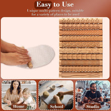 Load image into Gallery viewer, Versatile 10-Piece Brown Pottery Tools Kit with Wooden Handles &amp; Clear Patterns