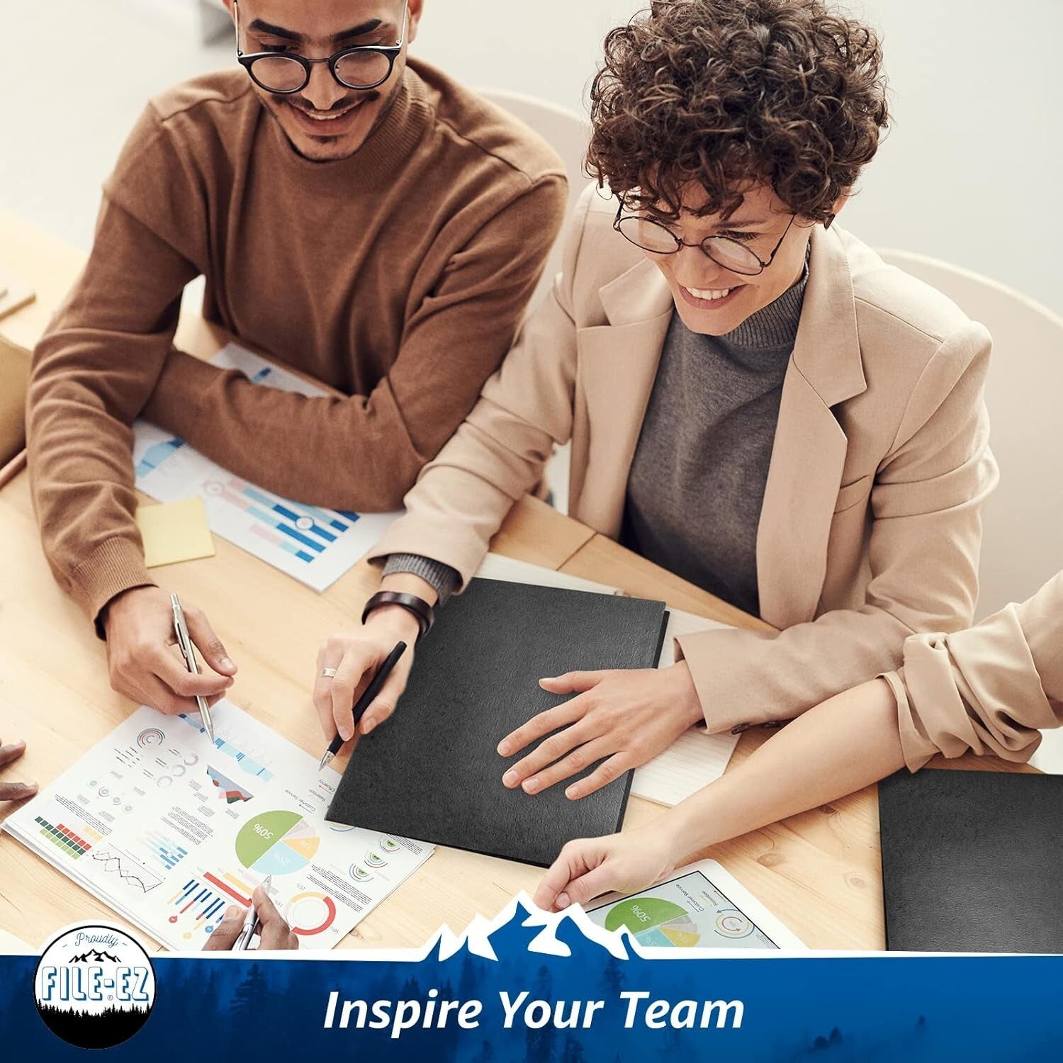 Durable Black Two-Pocket Folders - 125 Count, Perfect for School and Office Use