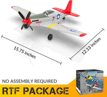 Load image into Gallery viewer, 4 Channel RC Airplane P51D Mustang with Gyro &amp; 3 Flight Modes - Easy to Fly!