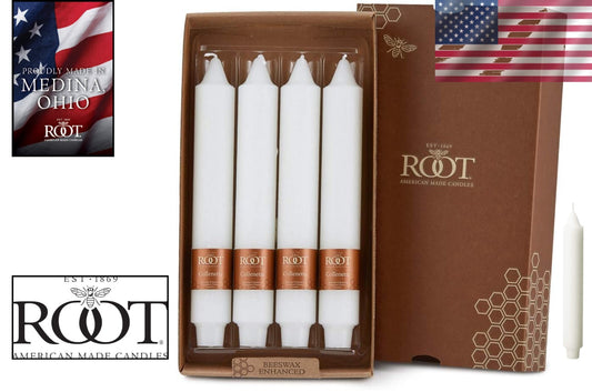 Elegant Unscented Timberline 9-Inch Dinner Candles - 4-Count, Dripless & Clean