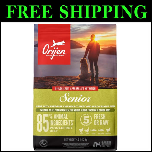 Senior Grain-Free Dry Dog Food, 4.5lb – Supports Joint Health & Healthy Weight
