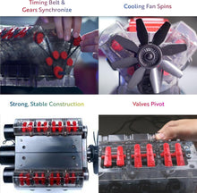 Load image into Gallery viewer, Build Your Own Working Mini V8 Engine Model Kit - 270 Parts for STEM Learning