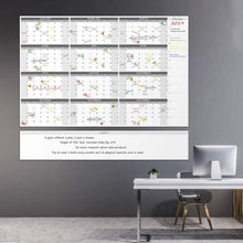 Load image into Gallery viewer, 2025 Jumbo Dry Erase Wall Calendar - 48"x58" with Notes Section &amp; Accessories