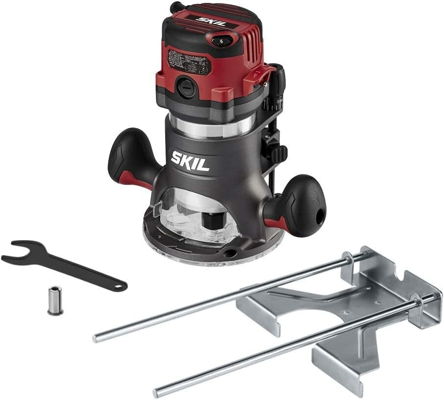 Ergonomic 10 Amp Corded Router with Dust Extraction and Micro-Depth Control