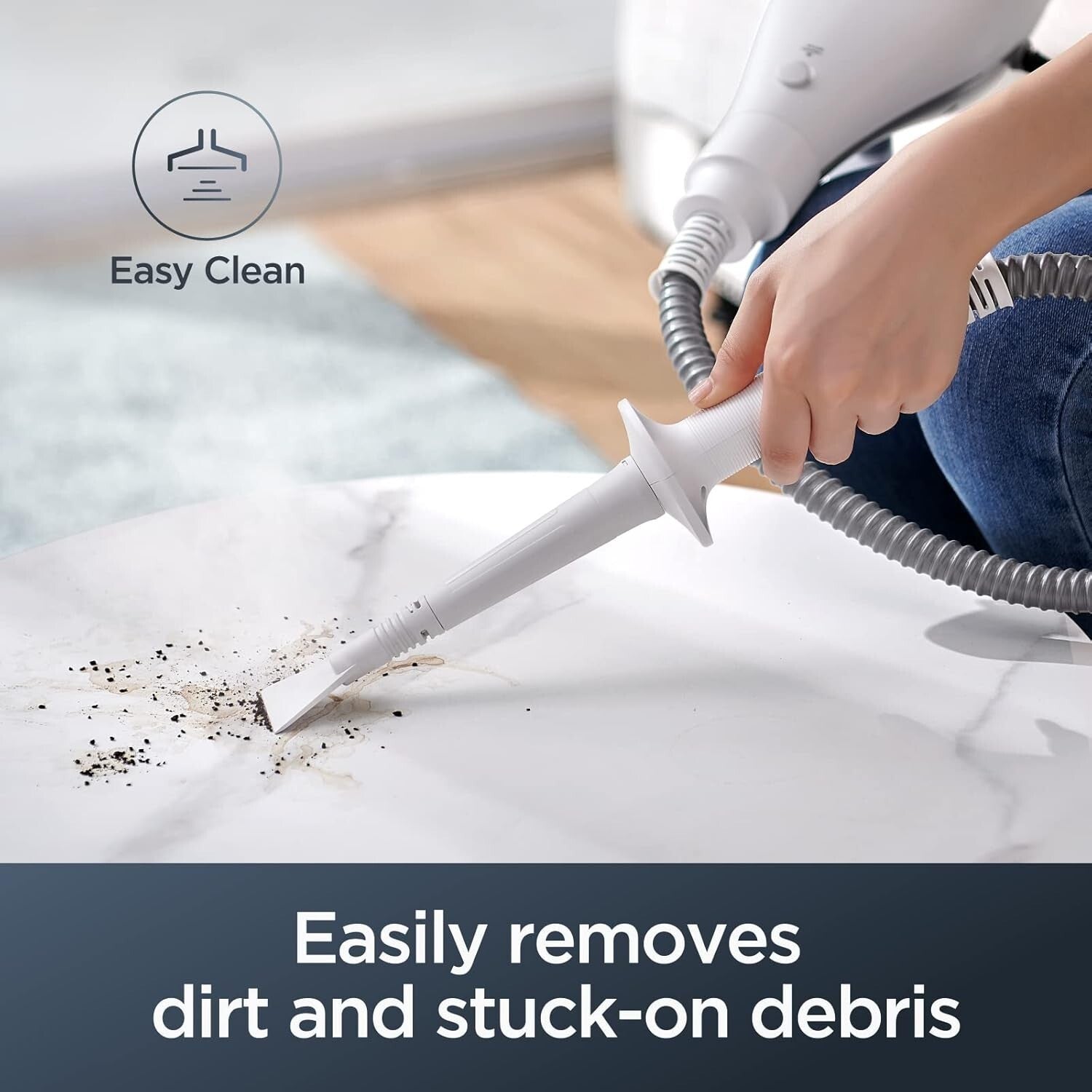 Efficient Steam Mop for Hard Floors & Rugs - Quick Heating, Lightweight Design