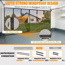 Load image into Gallery viewer, Fiberglass Garage Screen Door Set for 16x7FT Garages - Wind-Resistant &amp; Stylish