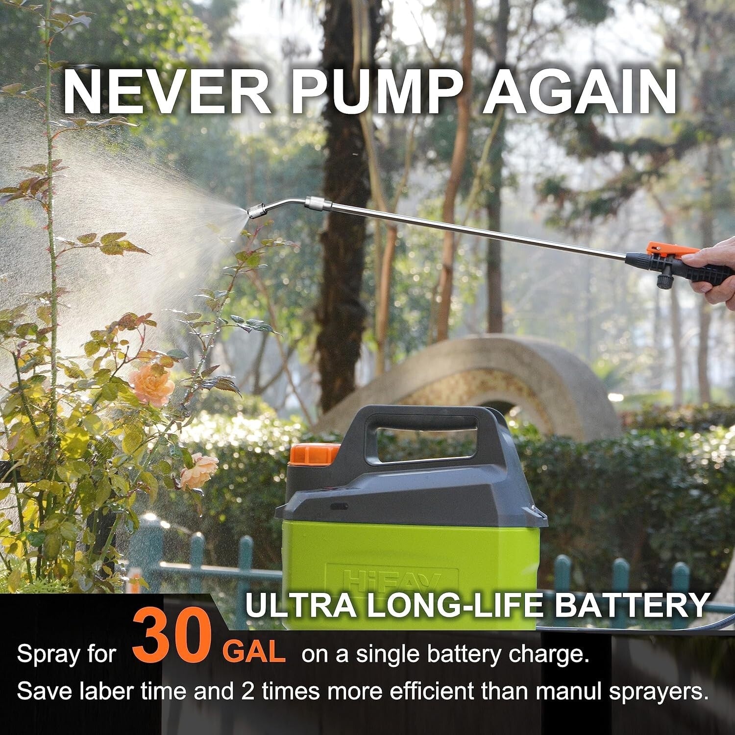 Versatile 1 Gallon Electric Sprayer - Ergonomic, Rechargeable & Leak-Free Design