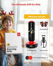 Load image into Gallery viewer, 66” Kids Inflatable Boxing Punching Bag &amp; Gloves - Fun Gym Toy for Ages 6-12