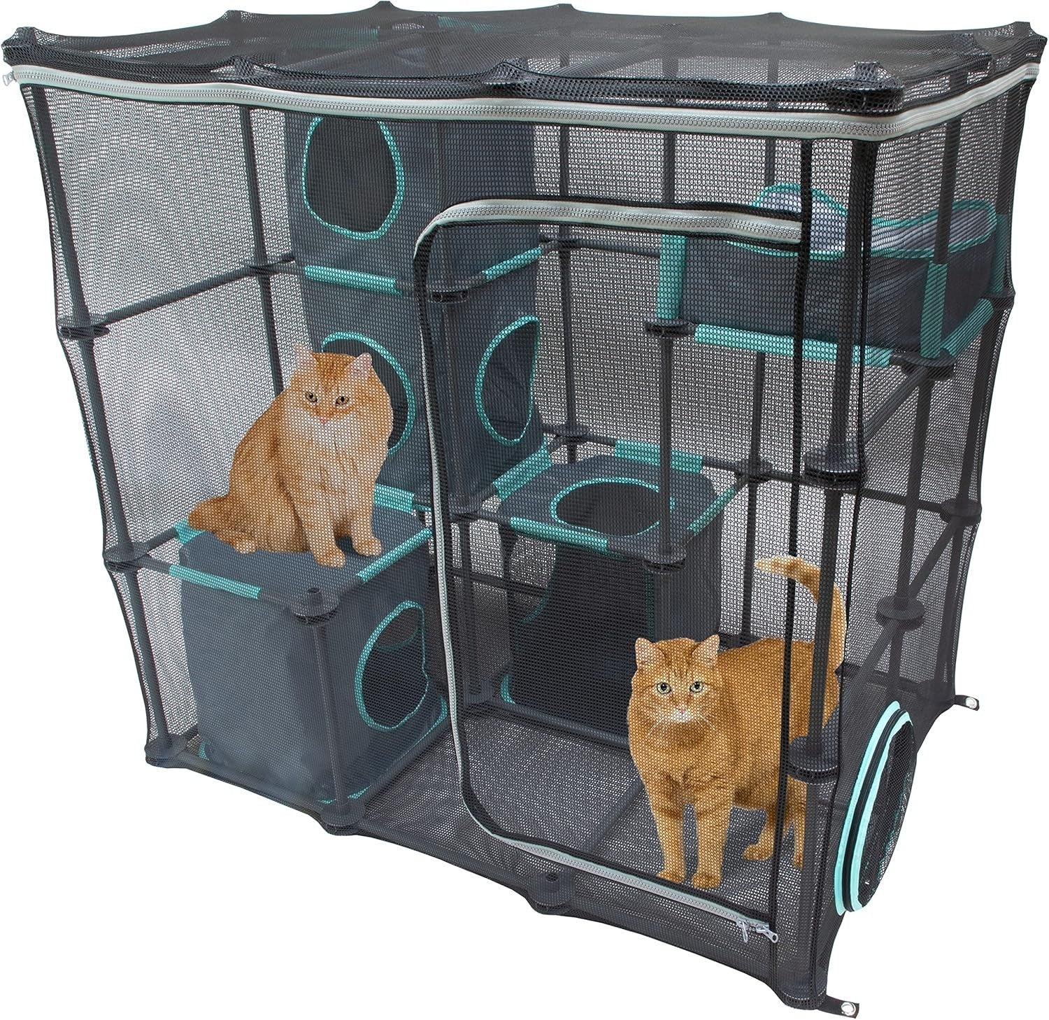 Outdoor Mega Cat Playset - Spacious & Durable Mesh Jungle Gym for Cats