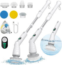 Load image into Gallery viewer, Rechargeable Cordless Spin Brush with Adjustable Length for Effortless Cleaning