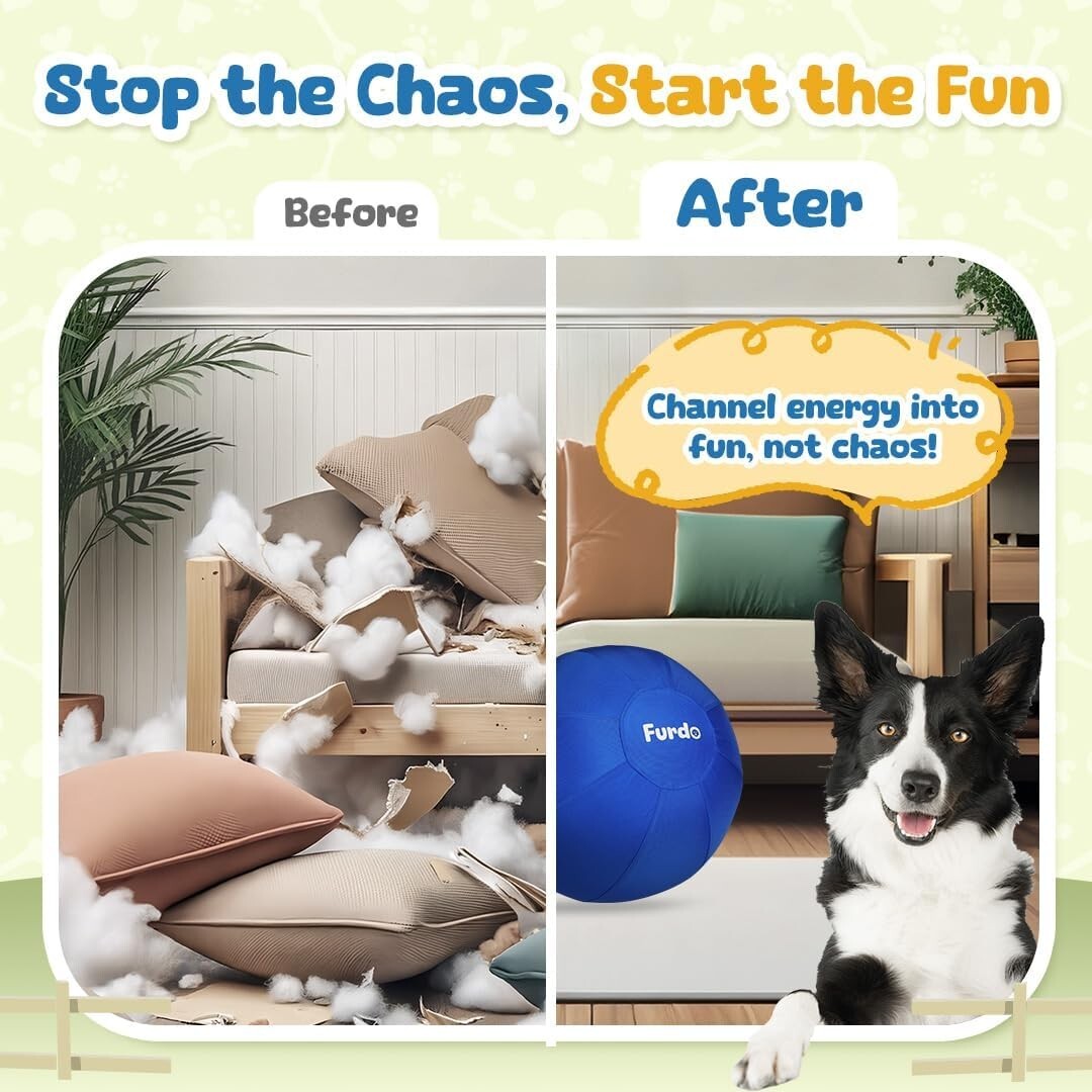 Large 25” Herding Dog Ball for Outdoor & Active Play – Ideal for Herding Breeds