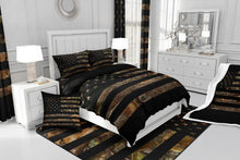 Load image into Gallery viewer, Rustic Camouflage Quilt Set - American Flag Design for Teen and Kids Bedroom