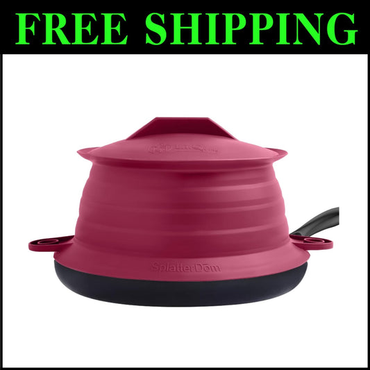 Adjustable Silicone Splatter Dome for Pots – Keeps Stovetop Clean & Grease-Free