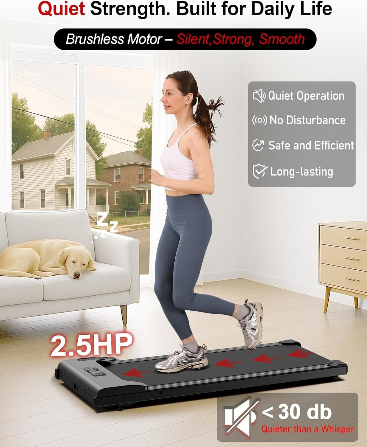 Alloy Steel Under Desk Treadmill with Remote Control – Ideal for Home & Office